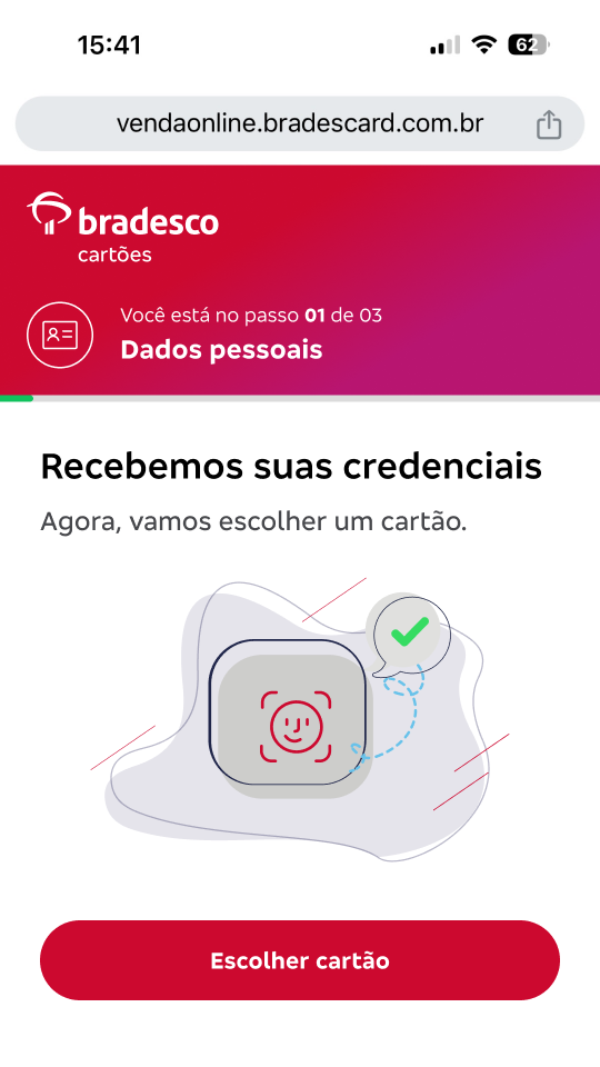 Credit Card Portal: Credentials Received
